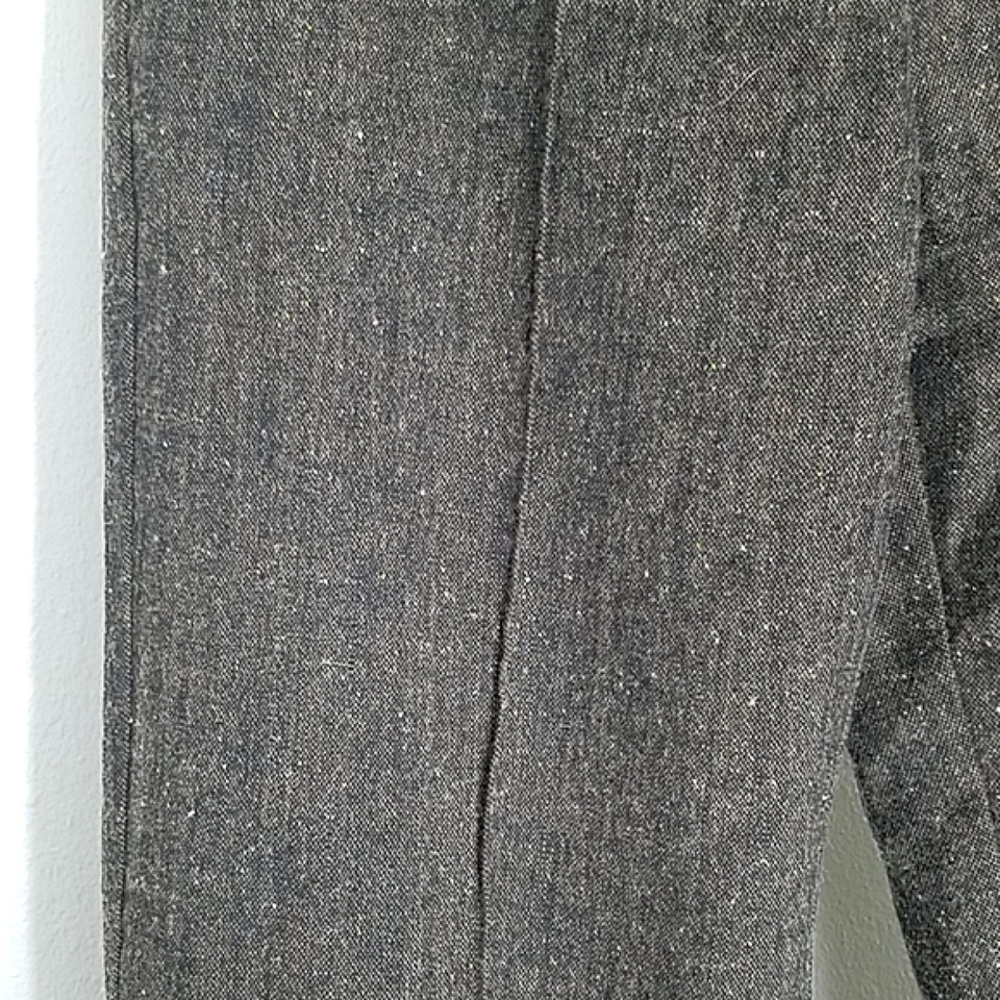 Pants wide leg front pockets wool blend Brown Y2k Old Money - Picture 4 of 9